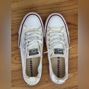 Women’s white converse size 9 used.